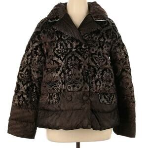 Vintage Damask Puffer Coat Jacket
